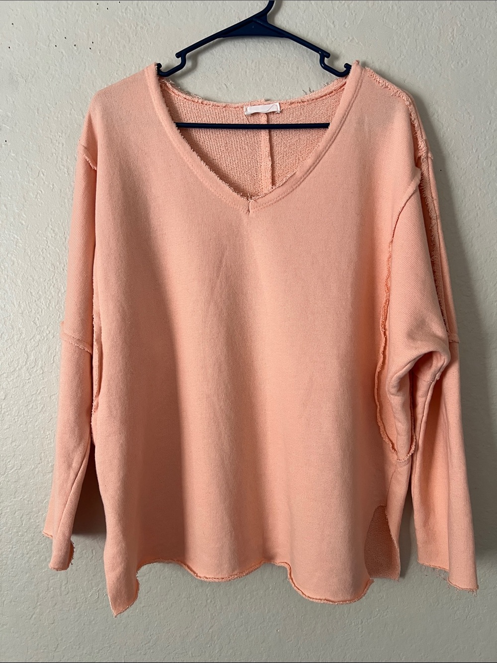 Like New! MADE IN ITALY Cotton Sweatshirts Pale Orange Size Unknown